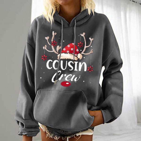 women's hoodies & sweatshirts 40# women hooded christmas print long sleeve casual pullovers oversized sudadera mujer moletom, Black
women's hoodies & sweatshirts 40# women hooded christmas print long sleeve casual pullovers oversized sudadera mujer moletom, Black