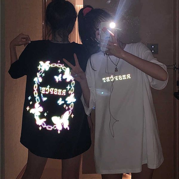 women's t-shirt reflective butterfly women summer cute maiden wind letters print loose long t shirt white black ladies ts tee
women's t-shirt reflective butterfly women summer cute maiden wind letters print loose long t shirt white black ladies ts tee