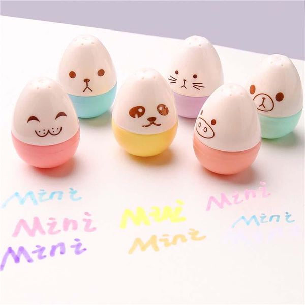 highlighters 6 pcs/lot creative egg highlighter cartoon colors animal drawing painting art marker pen school writing supplies, Black;red
highlighters 6 pcs/lot creative egg highlighter cartoon colors animal drawing painting art marker pen school writing supplies, Black;red