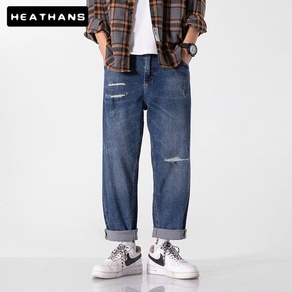 korean wide leg men jeans fashion retro hole casual male streetwear wild loose hip-hop straight pantalon homme size 28-38 men's, Blue
korean wide leg men jeans fashion retro hole casual male streetwear wild loose hip-hop straight pantalon homme size 28-38 men's, Blue