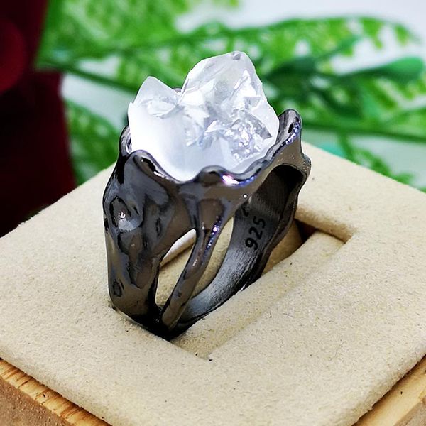 cluster rings 2021 creative imitation natural crystal ore ring exaggerated hip-hop wedding bracelet, Golden;silver
cluster rings 2021 creative imitation natural crystal ore ring exaggerated hip-hop wedding bracelet, Golden;silver