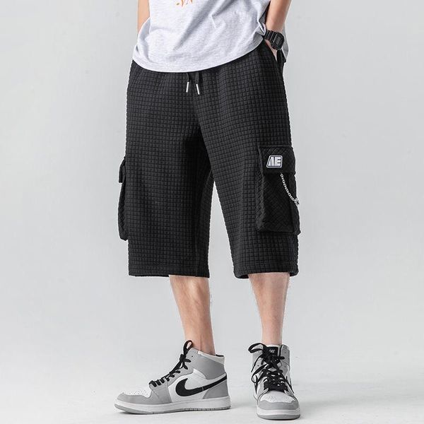 men's shorts summer leisure trend loose sports capris wear thin pants, versatile ice pants, White;black
men's shorts summer leisure trend loose sports capris wear thin pants, versatile ice pants, White;black