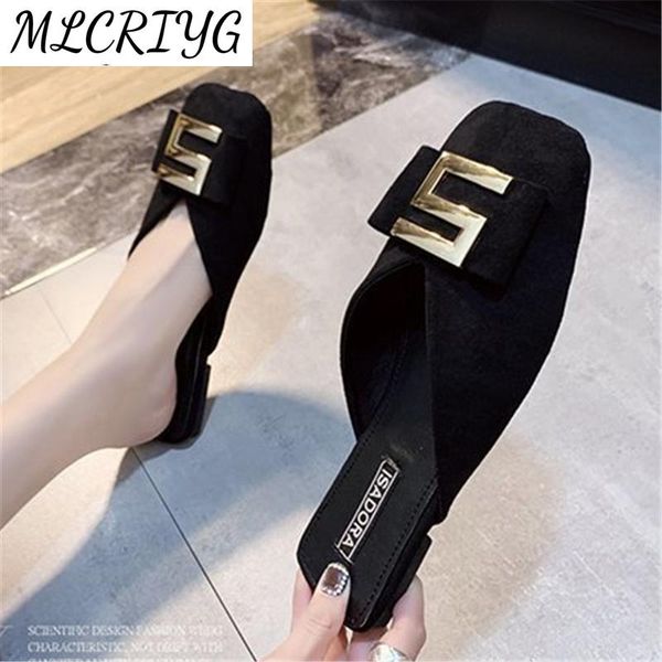 slippers 2021 summer women's outdoor comfortable light low-heeled women shoes fashion square head suede zapatos mujer, Black
slippers 2021 summer women's outdoor comfortable light low-heeled women shoes fashion square head suede zapatos mujer, Black