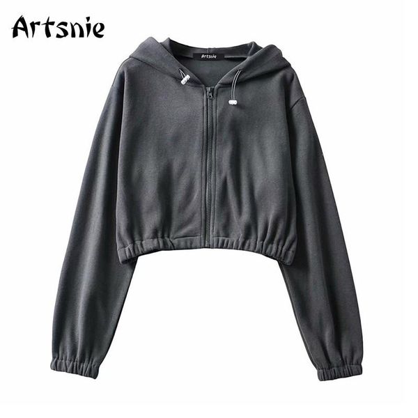 women's hoodies & sweatshirts artsnie spring 2021 gray zip up sweatshirt women hooded long sleeve knitted zipper winter cropped femme, Black
women's hoodies & sweatshirts artsnie spring 2021 gray zip up sweatshirt women hooded long sleeve knitted zipper winter cropped femme, Black