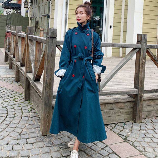 women trench lapel long sleeve loose fit bule skirt double breasted windbreaker fashion tide spring autumn 210507, Tan;black
women trench lapel long sleeve loose fit bule skirt double breasted windbreaker fashion tide spring autumn 210507, Tan;black
