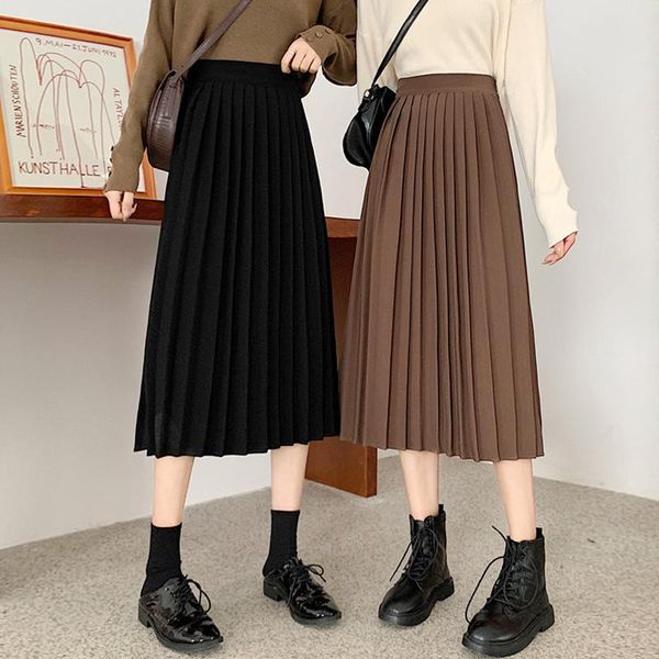 high waist women skirt casual vintage solid pleated mid calf midi skirts ladies fashion simple saia mujer faldas, Black
high waist women skirt casual vintage solid pleated mid calf midi skirts ladies fashion simple saia mujer faldas, Black