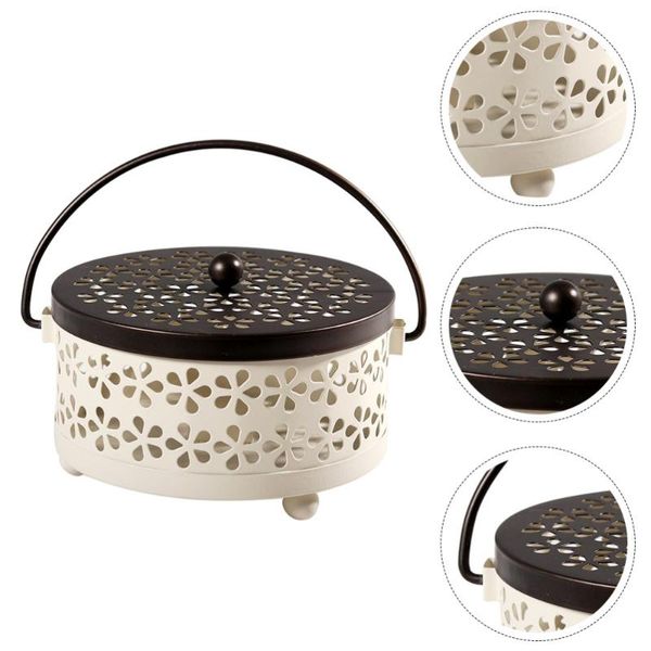 fragrance lamps 1pc iron mosquito coil box round hollowed-out burner with handle
fragrance lamps 1pc iron mosquito coil box round hollowed-out burner with handle