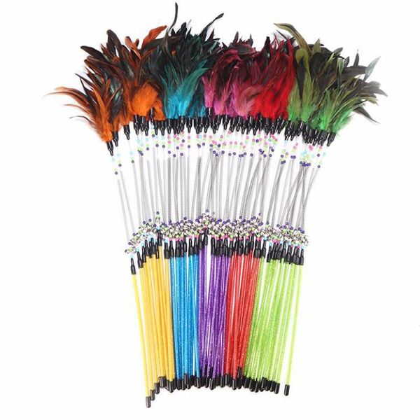 cat toys 10 pcs/lot colorful feather funny spring rods with bells beads kitten interactive plastic stick wand pet
cat toys 10 pcs/lot colorful feather funny spring rods with bells beads kitten interactive plastic stick wand pet