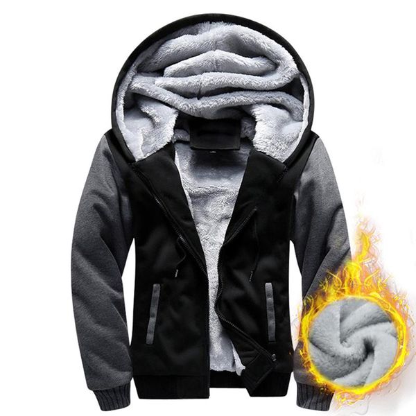 men's hoodies & sweatshirts plush zipper splice jacket winter male fleece warm coats casual streetwear hooded slim fit pilot with jacke, Black
men's hoodies & sweatshirts plush zipper splice jacket winter male fleece warm coats casual streetwear hooded slim fit pilot with jacke, Black