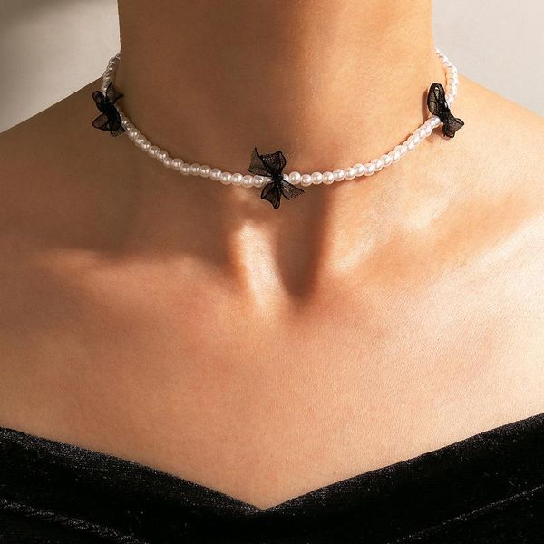 chokers romantic black lace bowknot choker girls trendy pearl adjustable necklace for women party jewelry collar 20343, Golden;silver
chokers romantic black lace bowknot choker girls trendy pearl adjustable necklace for women party jewelry collar 20343, Golden;silver