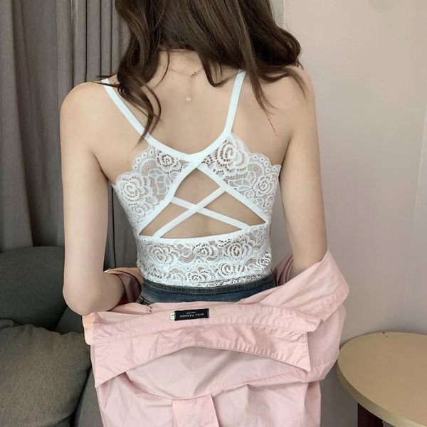 women's tanks & camis racerback women push up cami wireless lace bra bandage cross bralette underwear lingerie full cup tank, White
women's tanks & camis racerback women push up cami wireless lace bra bandage cross bralette underwear lingerie full cup tank, White