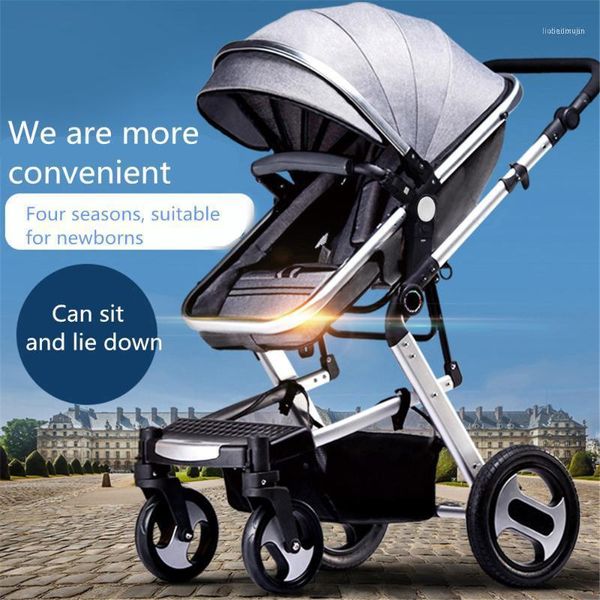 high landscape baby stroller can sit and lay four-wheel absorber folding two-way born travelling car1
high landscape baby stroller can sit and lay four-wheel absorber folding two-way born travelling car1