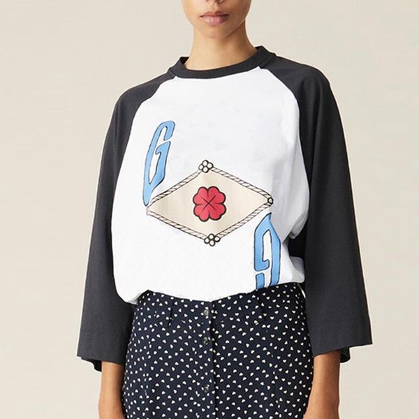 2021 spring and autumn fashion letter flower print loose contrast color round neck long sleeve t-shirt women auij, White
2021 spring and autumn fashion letter flower print loose contrast color round neck long sleeve t-shirt women auij, White