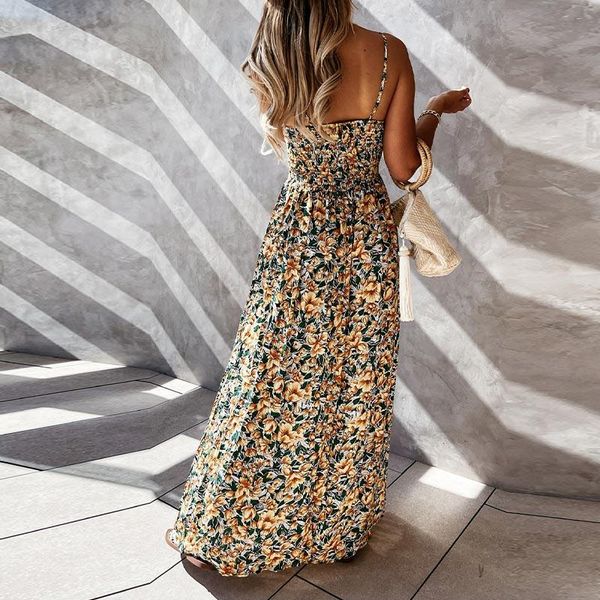 casual dresses all-match retro backless deep v-neck floral print slip elastic high waist midi dress summer fashion polyester, Black;gray
casual dresses all-match retro backless deep v-neck floral print slip elastic high waist midi dress summer fashion polyester, Black;gray