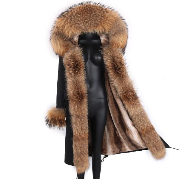 women's fur & faux real coat women x-long 110cm length winter thick warm jacket fashion waterproof parkas remove collar liner, Black
women's fur & faux real coat women x-long 110cm length winter thick warm jacket fashion waterproof parkas remove collar liner, Black
