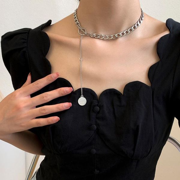 chains lacteo dark gothic letter carved coin long pendant necklace for women 2021 fashion trendy collor clavicle chain necklaces, Silver
chains lacteo dark gothic letter carved coin long pendant necklace for women 2021 fashion trendy collor clavicle chain necklaces, Silver