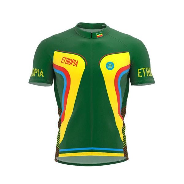racing jackets 2021 ethiopia more style men classic cycling team short sleeved bike road mountain clothing outdoor jersey, Black;red