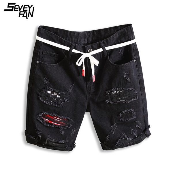 men's shorts 2021 summer jeans hole men black white patchwork ripped streetwear hip hop denim short loose fashion harajuku clothes, White;black
men's shorts 2021 summer jeans hole men black white patchwork ripped streetwear hip hop denim short loose fashion harajuku clothes, White;black