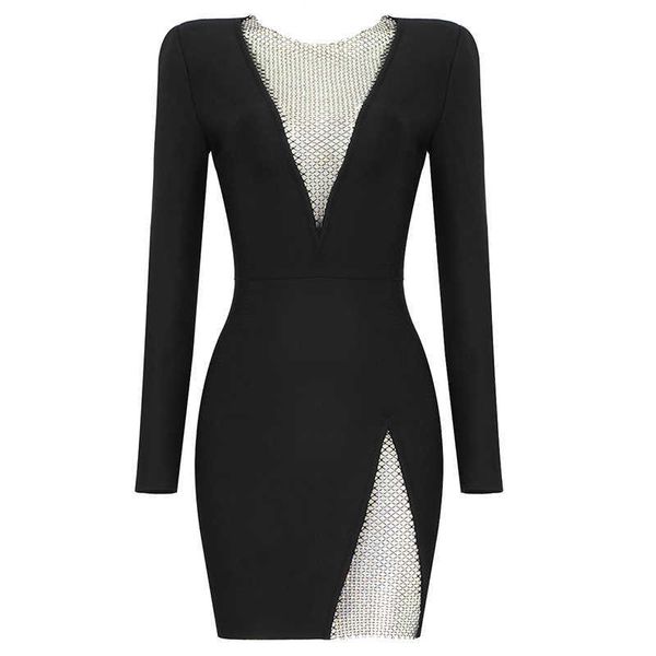 2021women winter long sleeve o neck mesh diamonds black mini bodycon bandage 2021 elegant evening party dress vestidos, Black;gray
2021women winter long sleeve o neck mesh diamonds black mini bodycon bandage 2021 elegant evening party dress vestidos, Black;gray