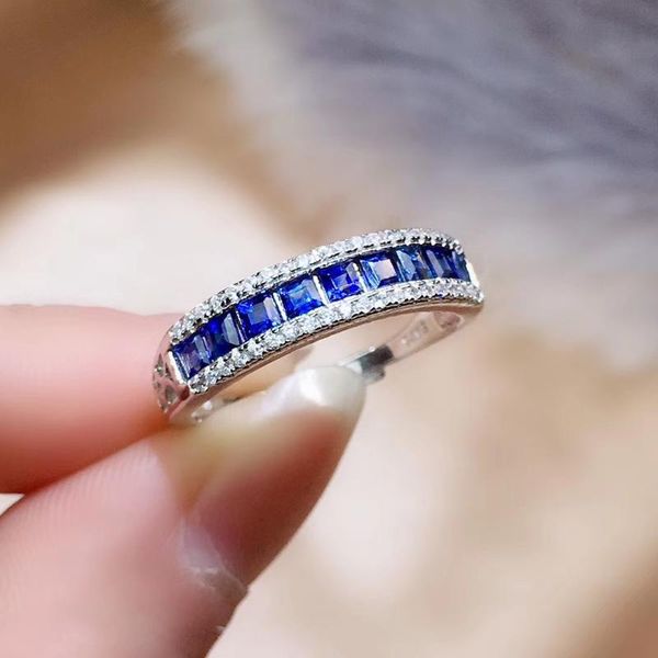 cluster rings colife jewelry blue sapphire ring for daily wear 9 pieces natural silver 925, Golden;silver
cluster rings colife jewelry blue sapphire ring for daily wear 9 pieces natural silver 925, Golden;silver