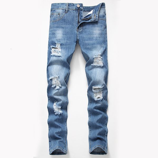 fashion jeans men's loose autumn style european and american ripped straight leg light blue large size trousers
fashion jeans men's loose autumn style european and american ripped straight leg light blue large size trousers