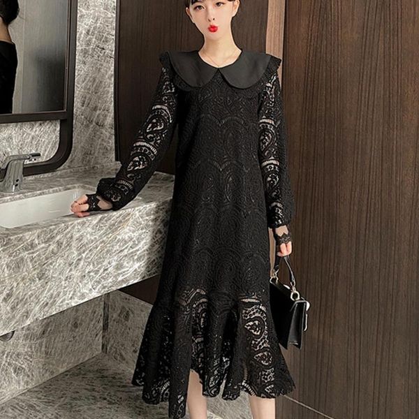 casual dresses yamdi women dress party club elegant solid black hollow out long sleeve loose 2021 spring autumn a-line runway midi vestid, Black;gray
casual dresses yamdi women dress party club elegant solid black hollow out long sleeve loose 2021 spring autumn a-line runway midi vestid, Black;gray