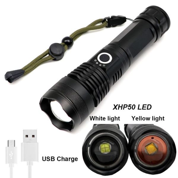 white or yellow light usb charge zoom torch xhp50 led 26650 18650 battery work lantern for camp hike hunt flashlights torches
white or yellow light usb charge zoom torch xhp50 led 26650 18650 battery work lantern for camp hike hunt flashlights torches