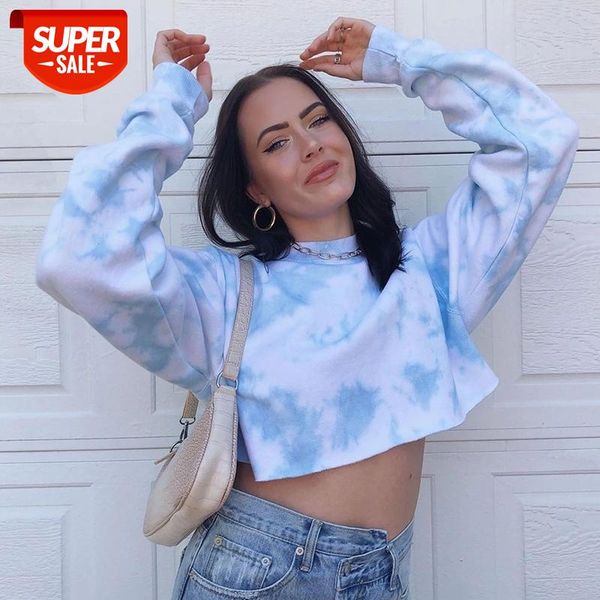 women tie-dye print crop fashion long sleeve round neck loose short sweatshirt for ladies casual daily wear #8a0l, Black
women tie-dye print crop fashion long sleeve round neck loose short sweatshirt for ladies casual daily wear #8a0l, Black