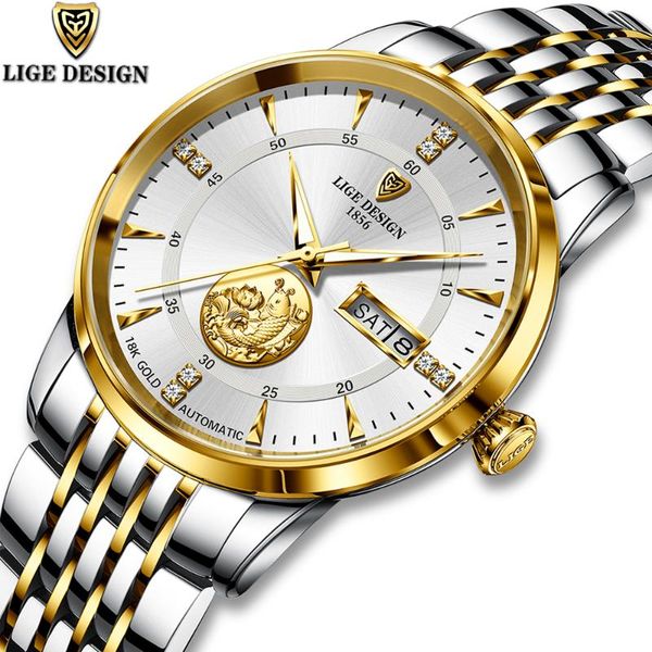 men mechanical watch automatic sport stainless steel waterproof relogio masculino+box wristwatches, Slivery;brown
men mechanical watch automatic sport stainless steel waterproof relogio masculino+box wristwatches, Slivery;brown