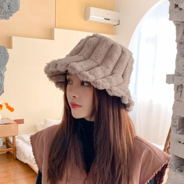 wide brim hats 2021 winter women's faux fur plush bucket for girls men lady soft velvet striped panama sun hat outdoor warm fisherman c, Blue;gray
wide brim hats 2021 winter women's faux fur plush bucket for girls men lady soft velvet striped panama sun hat outdoor warm fisherman c, Blue;gray