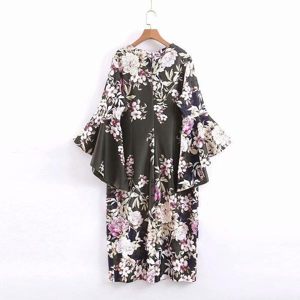 bohemian sukienka floral kimono dress retro harajuku long maxi beach casual dresses, Black;gray
bohemian sukienka floral kimono dress retro harajuku long maxi beach casual dresses, Black;gray