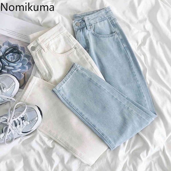 nomikuma casual vintage jeans women solid color high waist denim pants arrival all-match ankle length pantalones femme 210514, Blue
nomikuma casual vintage jeans women solid color high waist denim pants arrival all-match ankle length pantalones femme 210514, Blue