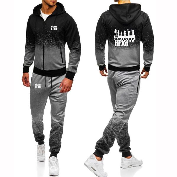 men's tracksuits 2021 the gradient zipper hoodie+pure cotton pant casual tracksuit male sportswear clothing fashion spring suit, Gray
men's tracksuits 2021 the gradient zipper hoodie+pure cotton pant casual tracksuit male sportswear clothing fashion spring suit, Gray
