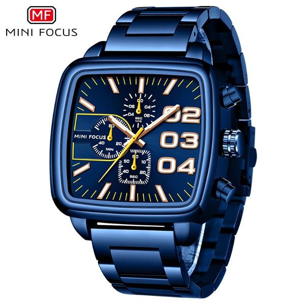 minifocus men watch stainless steel dress wristwatch business chronograph square dial clock waterproof relogios masculino wristwatches, Slivery;brown
minifocus men watch stainless steel dress wristwatch business chronograph square dial clock waterproof relogios masculino wristwatches, Slivery;brown