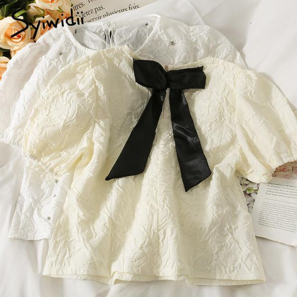 women's blouses & shirts syiwidii diamonds blouse women summer 2021 casual white puff short sleeve korean fashion clothing o-neck bow
women's blouses & shirts syiwidii diamonds blouse women summer 2021 casual white puff short sleeve korean fashion clothing o-neck bow