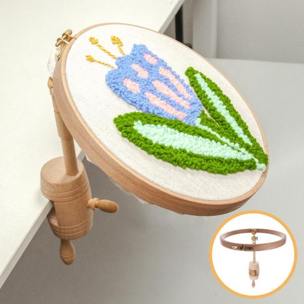 other arts and crafts wooden round embroidery hoop adjustable diy deskstand frame