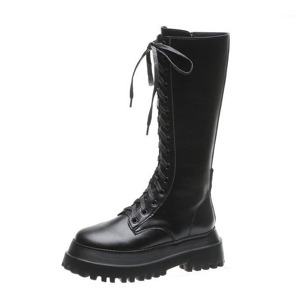 boots black pu leather platform women autumn thick heels knee high booties fashion woman lace up motorcycle botas female1
boots black pu leather platform women autumn thick heels knee high booties fashion woman lace up motorcycle botas female1