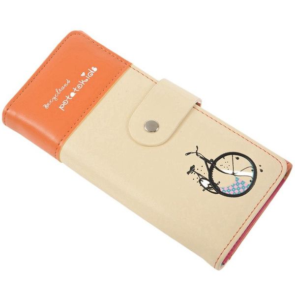 wallets ladies womens envelope leather wallet button clutch purse long handbag card bag, orange, Red;black 
wallets ladies womens envelope leather wallet button clutch purse long handbag card bag, orange, Red;black