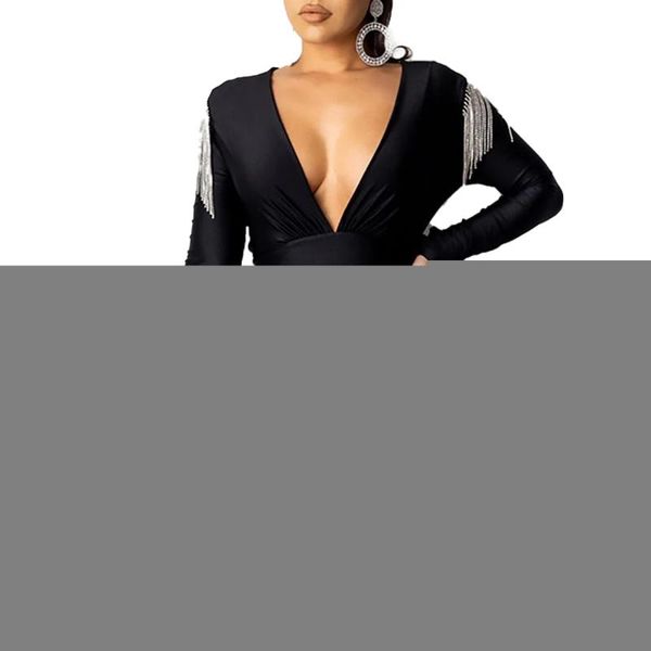 tassel bodycon evening party club mini dress women elegant long sleeve deep v neck dresses outfit vestidos female fashion casual, Black;gray
tassel bodycon evening party club mini dress women elegant long sleeve deep v neck dresses outfit vestidos female fashion casual, Black;gray