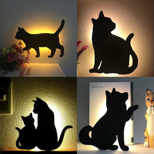 book lights led cat night light with motion sensor lamp projector intelligent sconces battery nightlight art decor
book lights led cat night light with motion sensor lamp projector intelligent sconces battery nightlight art decor