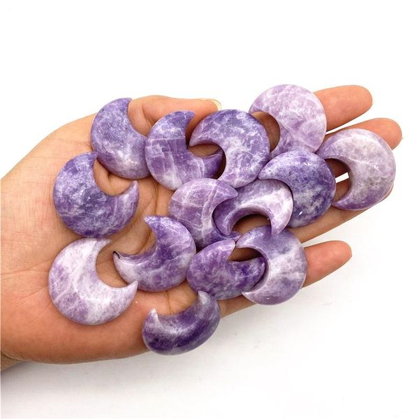 decorative objects & figurines beautiful 1/2pcs natural lepidolite purple mica moon shaped crystal polished stones healing decor craft quart
decorative objects & figurines beautiful 1/2pcs natural lepidolite purple mica moon shaped crystal polished stones healing decor craft quart