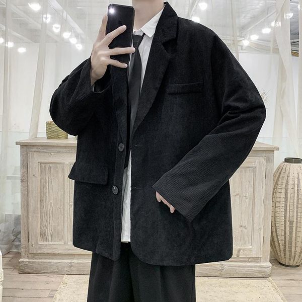 men's suits & blazers vintage corduroy dad suit jacket men raglan sleeve loose blazer coat male trendy streetwear clothing retro outfit, White;black
men's suits & blazers vintage corduroy dad suit jacket men raglan sleeve loose blazer coat male trendy streetwear clothing retro outfit, White;black