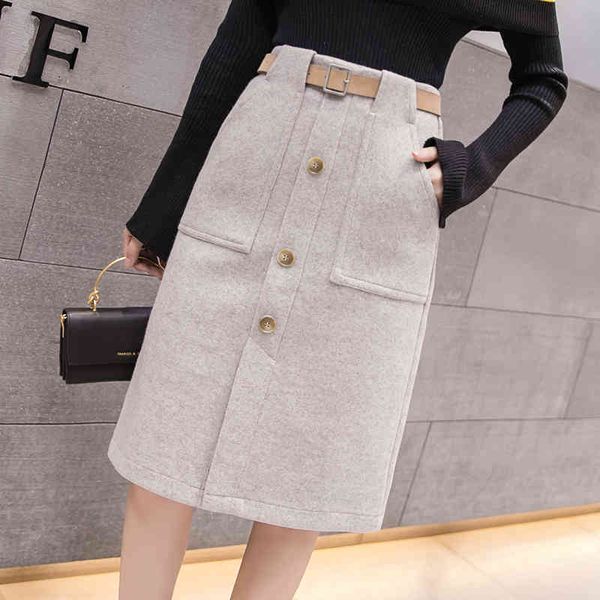 autumn winter retro woolen skirt fashion warm knee-length women skirts high waist with belt 210522, Black
autumn winter retro woolen skirt fashion warm knee-length women skirts high waist with belt 210522, Black