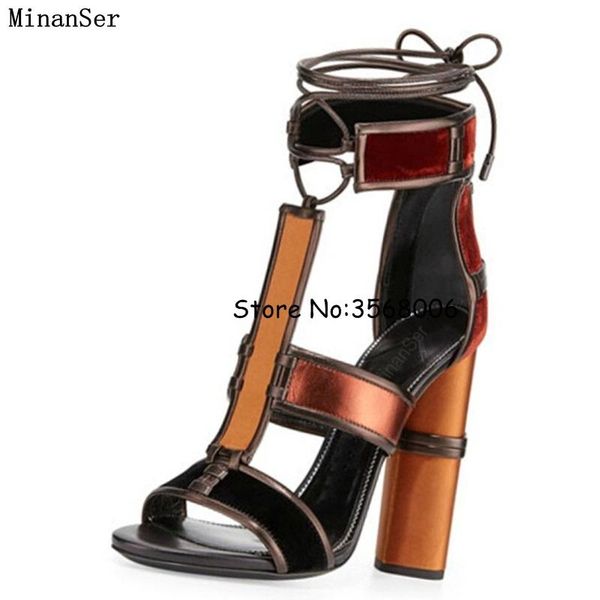 patchwork lady chunky heels sandals shoes lace up woman party dress open toe pumps rome style, Black
patchwork lady chunky heels sandals shoes lace up woman party dress open toe pumps rome style, Black