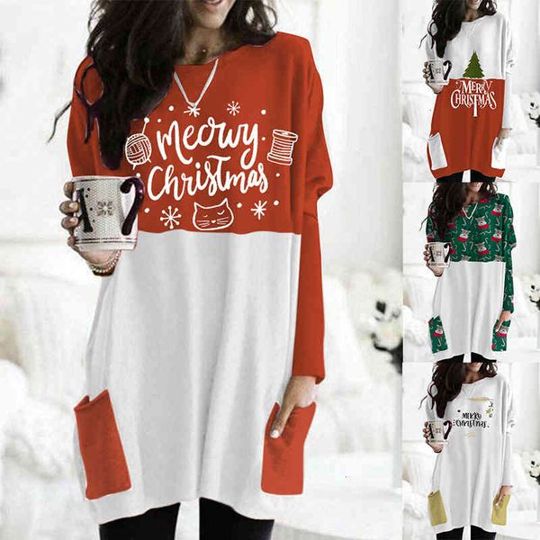 casual dresses christmas printed t-shirt women autumn winter o neck long sleeve pocket loose dress ladies party mini 9nhm, Black;gray
casual dresses christmas printed t-shirt women autumn winter o neck long sleeve pocket loose dress ladies party mini 9nhm, Black;gray