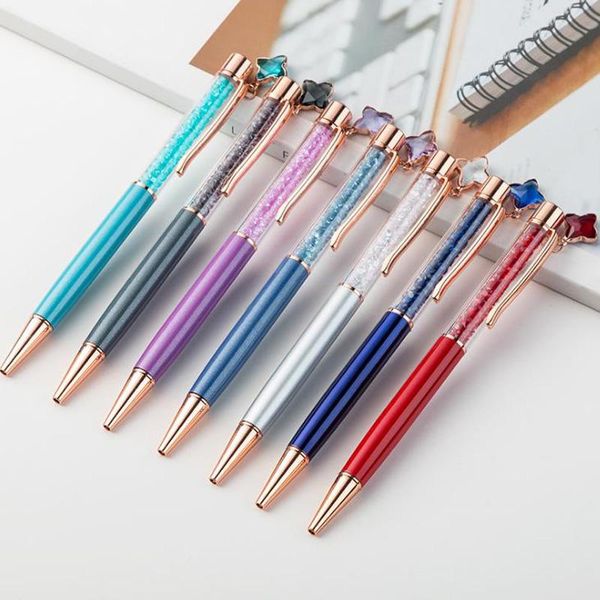 10pcs /lot arrival creative crystal pen diamond ballpoint pens star pendant metal stationery 13colors for options, Blue;orange
10pcs /lot arrival creative crystal pen diamond ballpoint pens star pendant metal stationery 13colors for options, Blue;orange