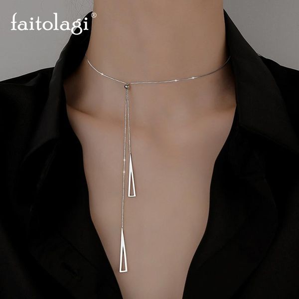 pendant necklaces geometric triangle necklace for women silver color adjustable clavicle chain ladies elegant neck jewelry gifts
pendant necklaces geometric triangle necklace for women silver color adjustable clavicle chain ladies elegant neck jewelry gifts