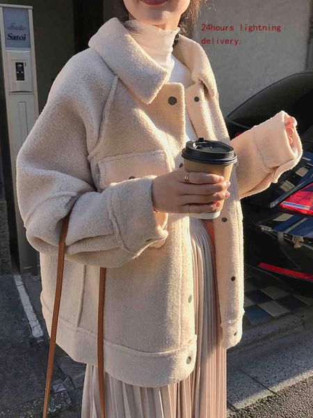 women's hoodies & sweatshirts early spring anti sheepskin coat female loose plush shirt jacket ub3b, Black
women's hoodies & sweatshirts early spring anti sheepskin coat female loose plush shirt jacket ub3b, Black