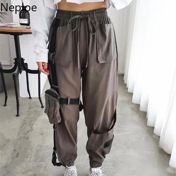 women's pants & capris neploe high street loose pocket overalls women elastic waist legging casual sweatpant korean harajuku trou, Black;white
women's pants & capris neploe high street loose pocket overalls women elastic waist legging casual sweatpant korean harajuku trou, Black;white