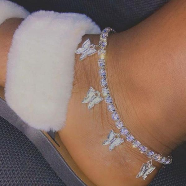 link, chain alloy butterfly anklet rhinestone tennis foot iced out leg link beach barefoot, Black
link, chain alloy butterfly anklet rhinestone tennis foot iced out leg link beach barefoot, Black